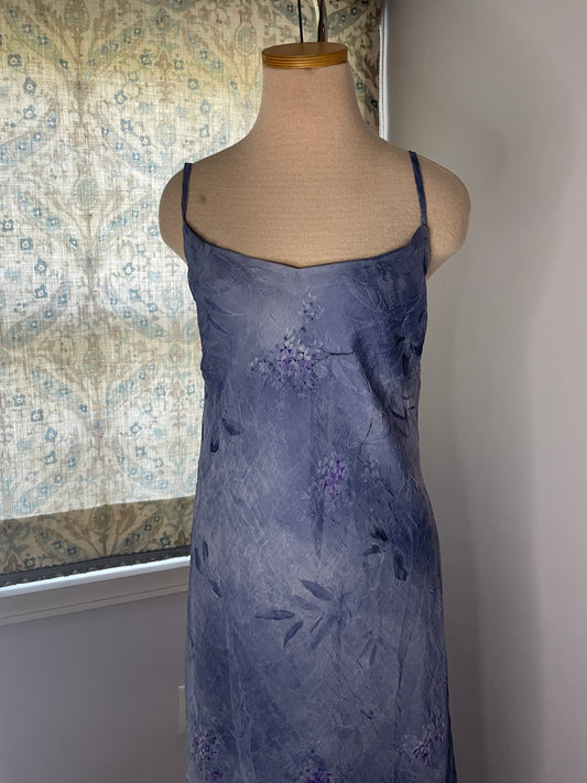 Y2K Midi blue/purple floral dress