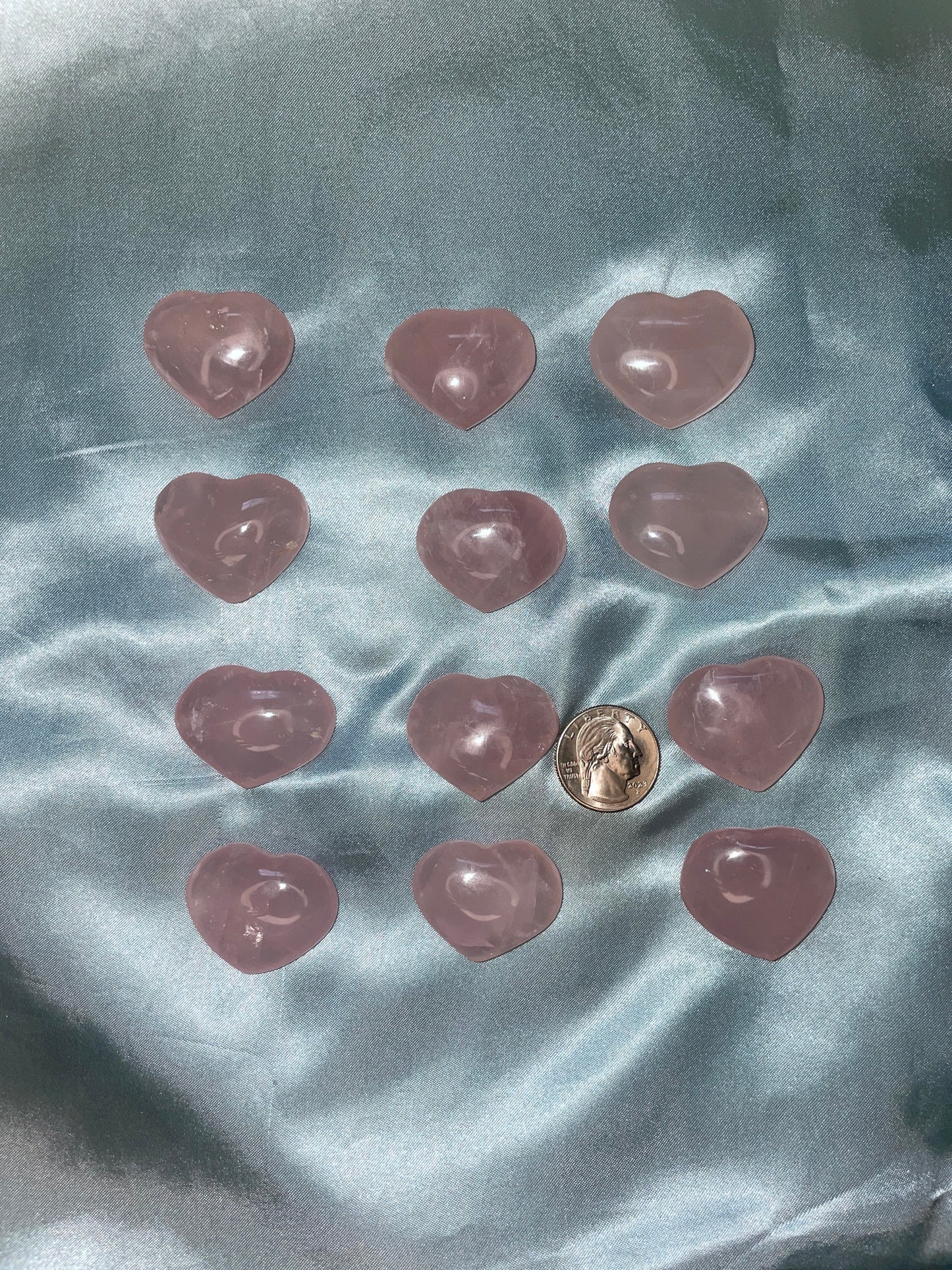 Small Rose Quartz Hearts