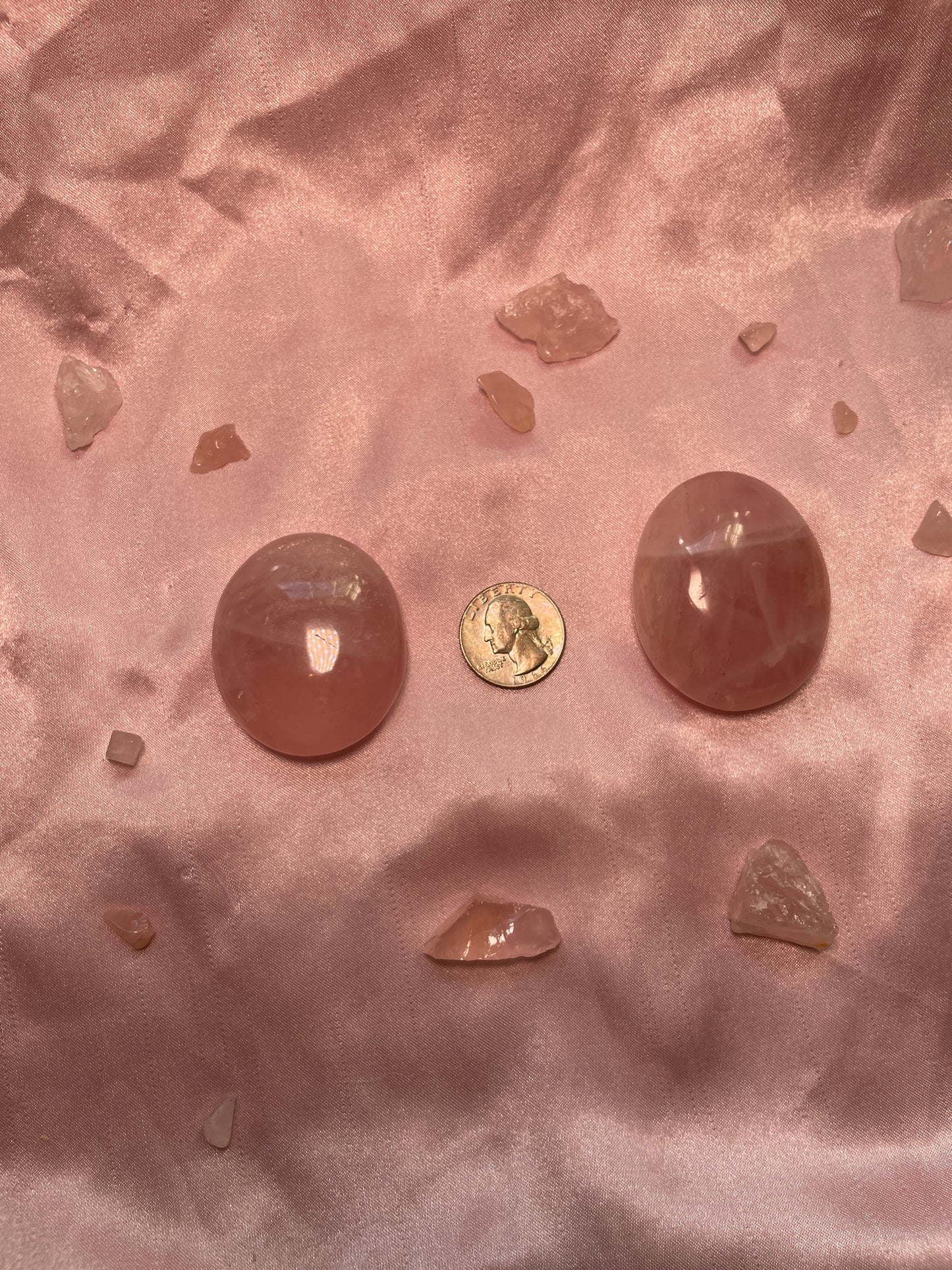 Rose Quartz Palm Stones