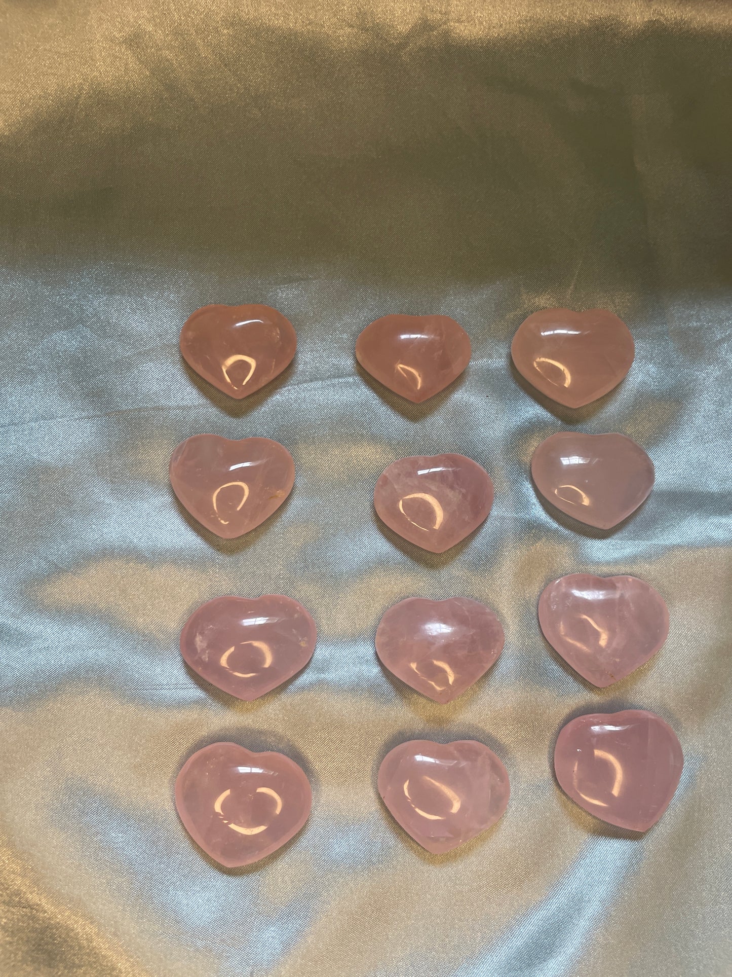 Small Rose Quartz Hearts